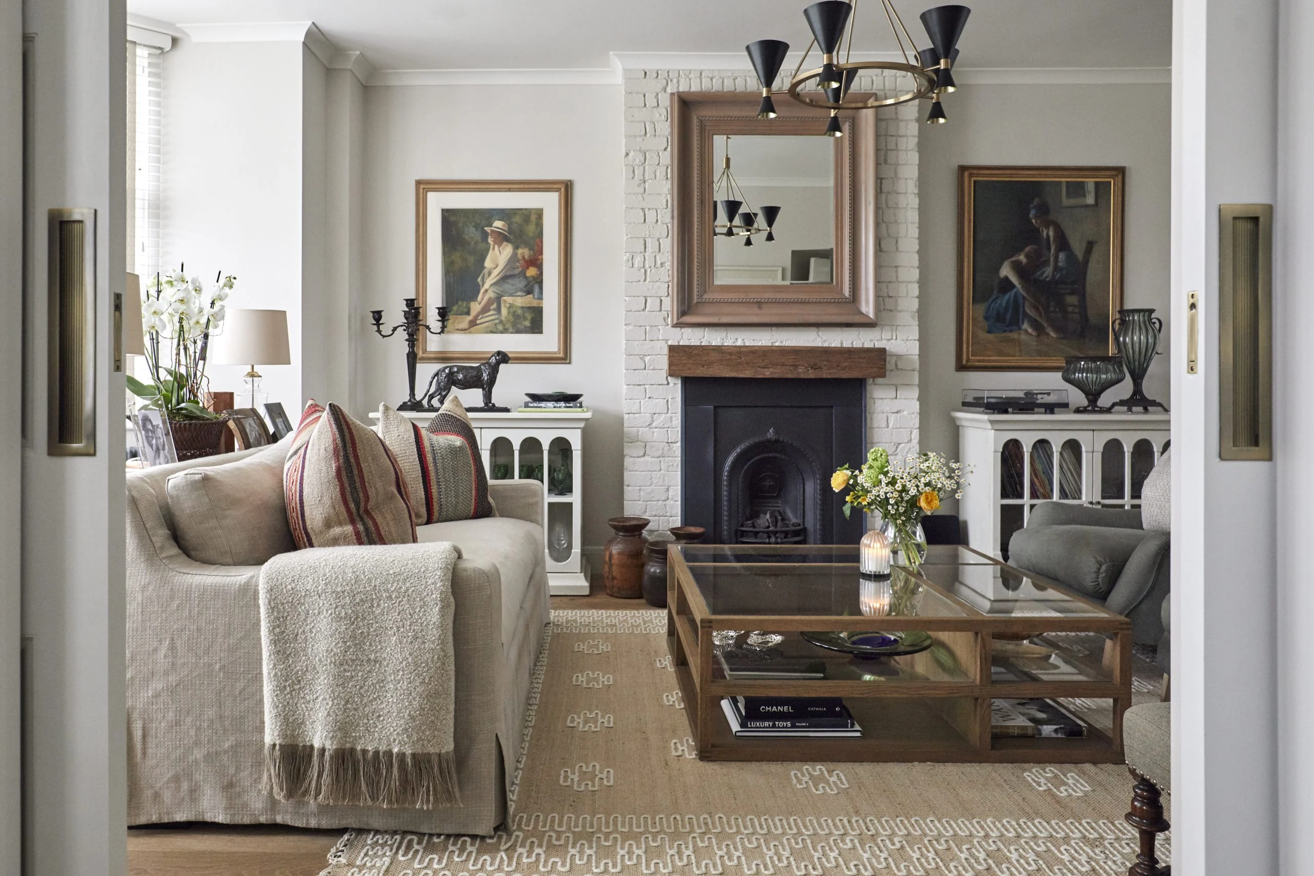 Refined living room completed by Octa Construction
